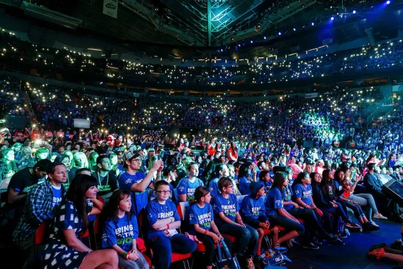 A packed stadium for WE Day