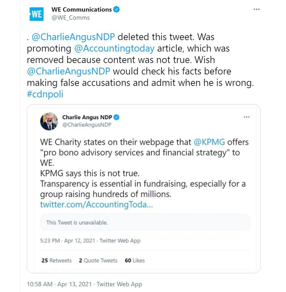 Screenshot of a tweet