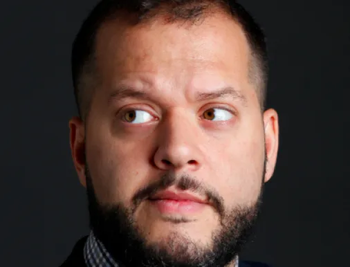 A close up on Jesse Brown from Canadaland